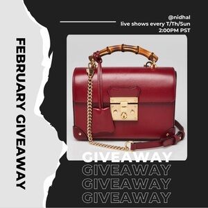 GIVEAWAY ❤️ Gucci Cerise Leather Padlock Bamboo Bag